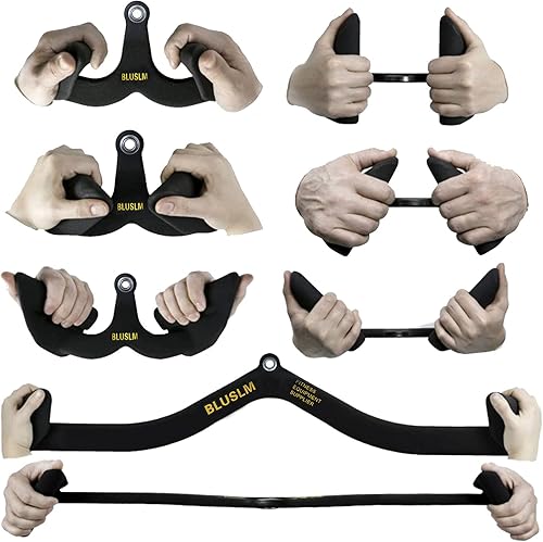 Miniatura 3 de LAT - Barra desplegable para máquina de cable, accesorios LAT para barra en T, accesorio de cable de barra en V para gimnasio, mango de