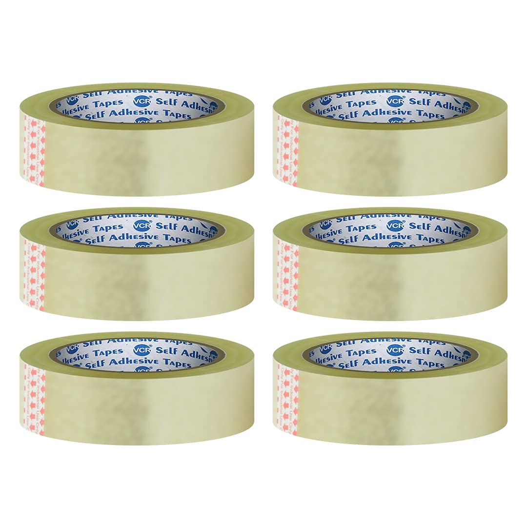 VCR Self Adhesive Transparent Cello Tape - 65 Meters in Length - 24mm / 1" Width - 6 Rolls Per Pack - BOPP Industrial Packaging Tape for E-Commerce Box Packing, Office and Home use (B07RWWN5KQ) Amazon Price History, Amazon Price Tracker
