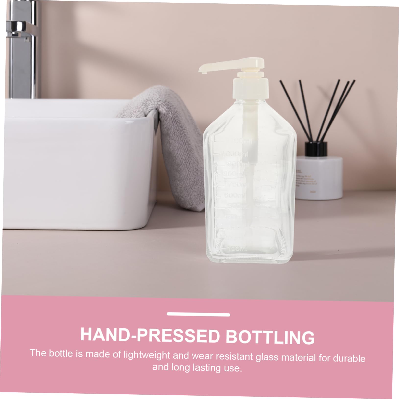 MUCKLILY Large Capacity Syrup Dispenser Bottle Hand Pump Sugar Dispenser for Milk Tea Shops Refillable Liquid Container Syrup Holder for Cafe and Beverage Stations