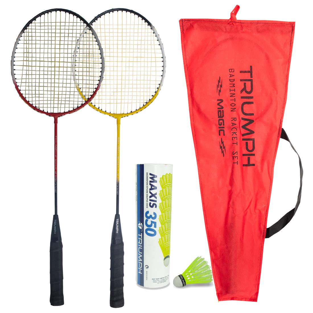 TRIUMPH Magic Badminton Combo Pack, 2 pc TRIUMPH Magic Badminton Racket with Full Cover and 6 Pc Synthetic Shuttlecock (B08F7VWNW4) Amazon Price History, Amazon Price Tracker