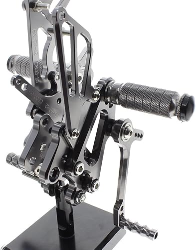 Miniatura 17 de FXCNC CNC CBR 600RR Billet - Juego de clavijas traseras para motocicleta, reposapiés trasero totalmente ajustables, compatibles con CBR600RR 2007