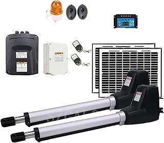 Automatic Gate Opener Heavy Duty Dual Wing Electric Swing Gate Opener Kit Auto Dual Gate Motor Complete Hardware Kit for Swing, Driveway, Fence Easy to Install (Color : KIT G, Size : One Size)