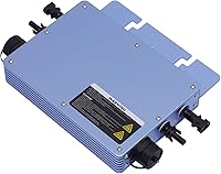 Vista 7 de Inversor solar, inversor de aleación de aluminio de 600 W, inversor de rejilla con pantalla LCD, kit de inversor solar para paneles solares de 30 V