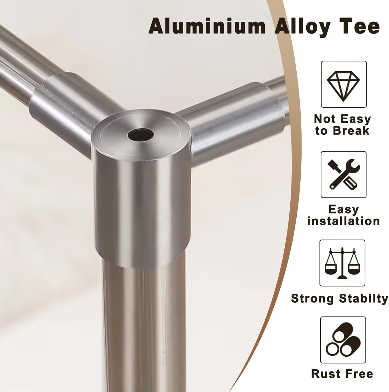 Canopy Bed Frame Full Size, Thicken Stainless Steel Canopy Bed Frame, Bed Post Poles with Metal Connectors for Mosquito Curtains, Bedroom Decor