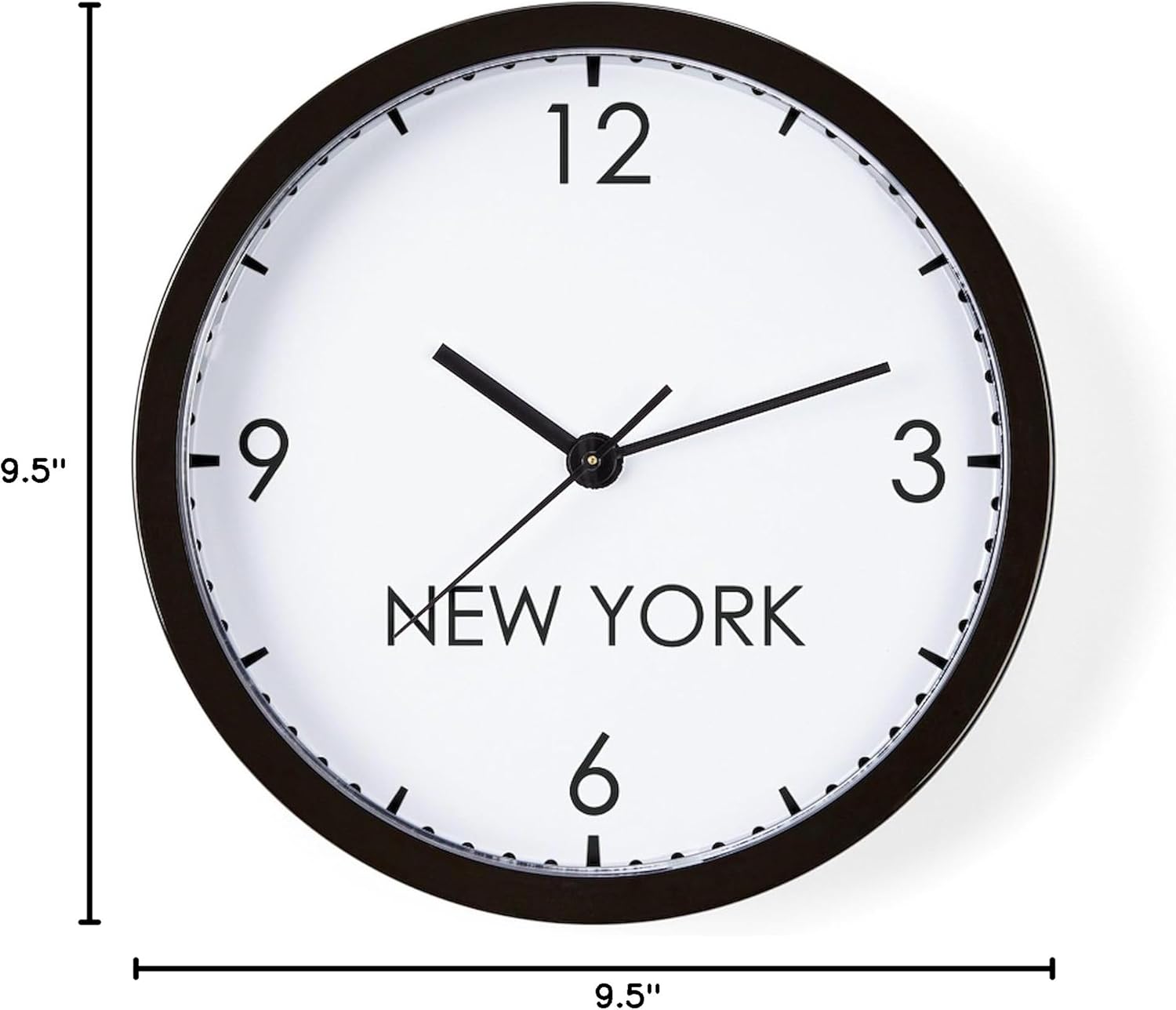 CafePress New York World Clock 10" Wall Clock for Livingroom, Kitchen, or Office