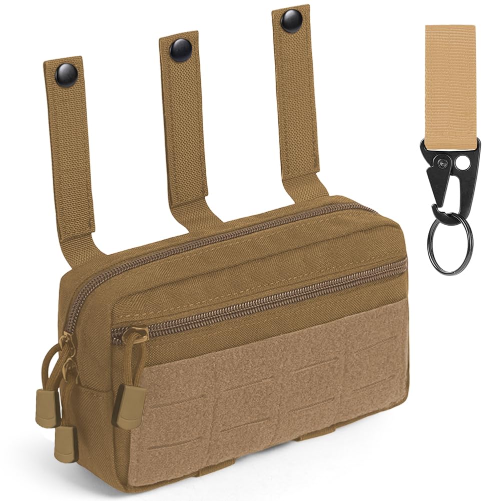 Flintronic Tactical Molle Pouch, Multipurpose Tactical Molle Belt Pouch, EDC Military Tool Molle Pouches with Hook and Loop, Military Belt Pouch for Hiking Hunting Camping