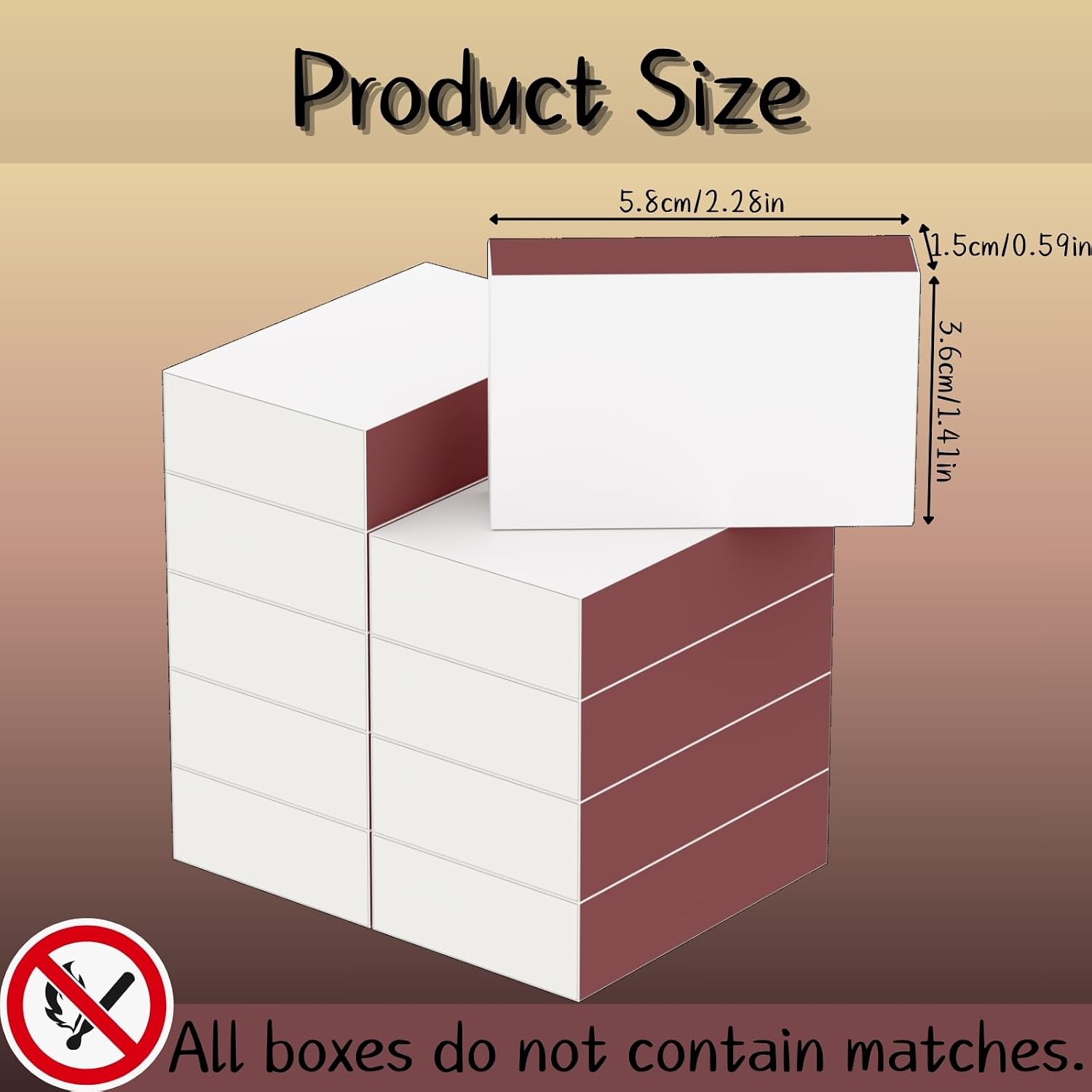 LONGIM 20pcs Blank Match Boxes without Matches Empty Matchboxes for Crafts