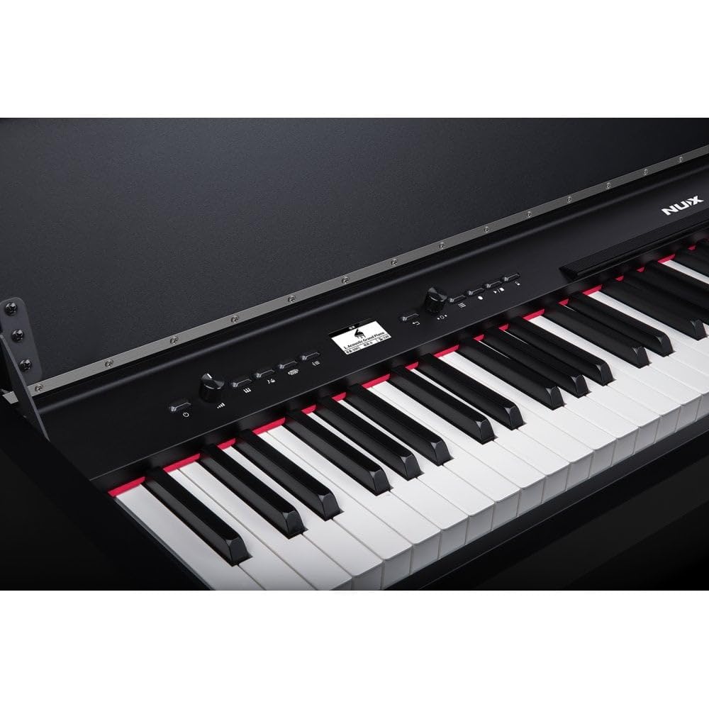 NU-X | NCK-330 Pianoforte verticale digitale: 88 note Hammer Action Keyboard con Bluetooth, integrazione USB e controllo multifunzione per casa e studio