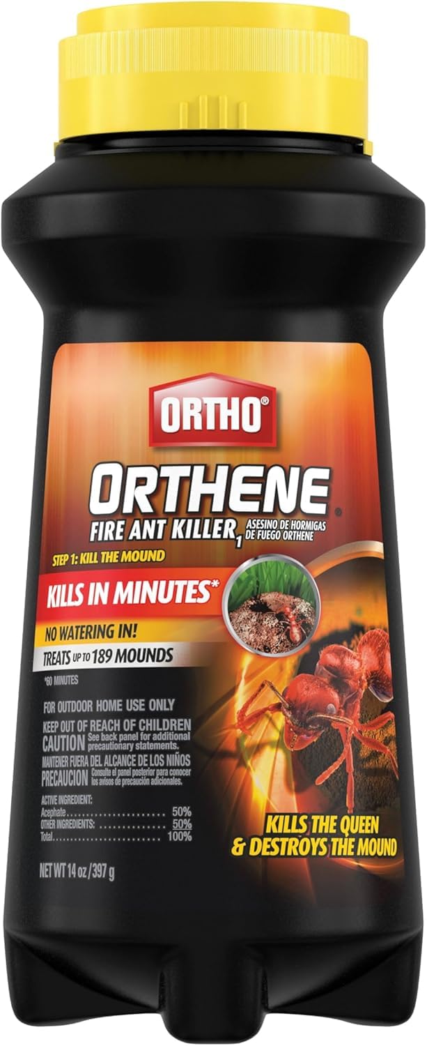 Ortho Orthene Fire Ant Killer – Pack of 4 (12 oz Each) – Outdoor Powder Kills Queen & Colony – Fast Lawn & Garden Treatment – No Watering Required