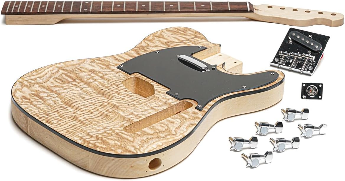 Solo TCK-10 DIY Electric Guitar Kit With Ash Burl Top