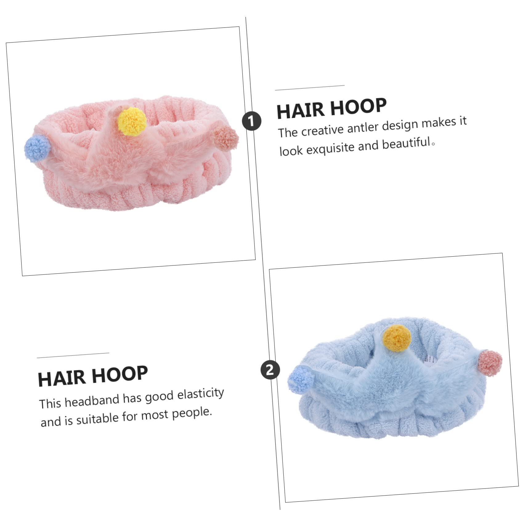 POPETPOP 9piezas De Coral Fleece Para Mujer Bandas De Cabello Elásticas Para Cuidado Facial y Spa Accesorios De Maquillaje Chic y Cómodos