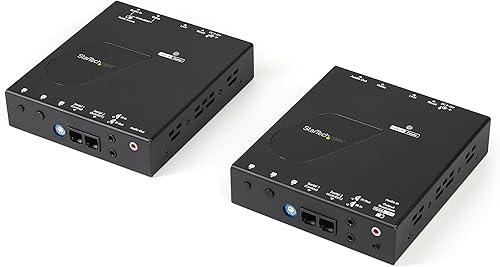 StarTech.com Kit extensor HDMI sobre IP 4K con aplicación de control de video, AV escalable sobre IP con soporte para pared de video AVoIP, cumple