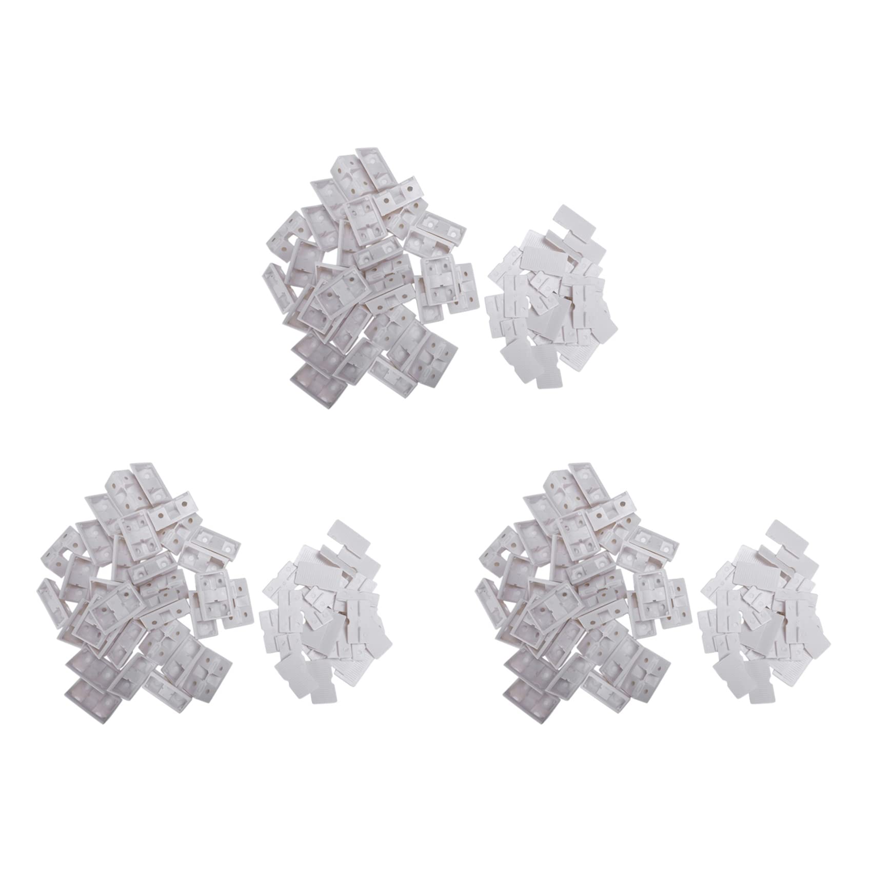 Jnchdghwa White 90Pcs Shelf Cabinet 90 Degree Plastic Corner Braces Angle Brackets
