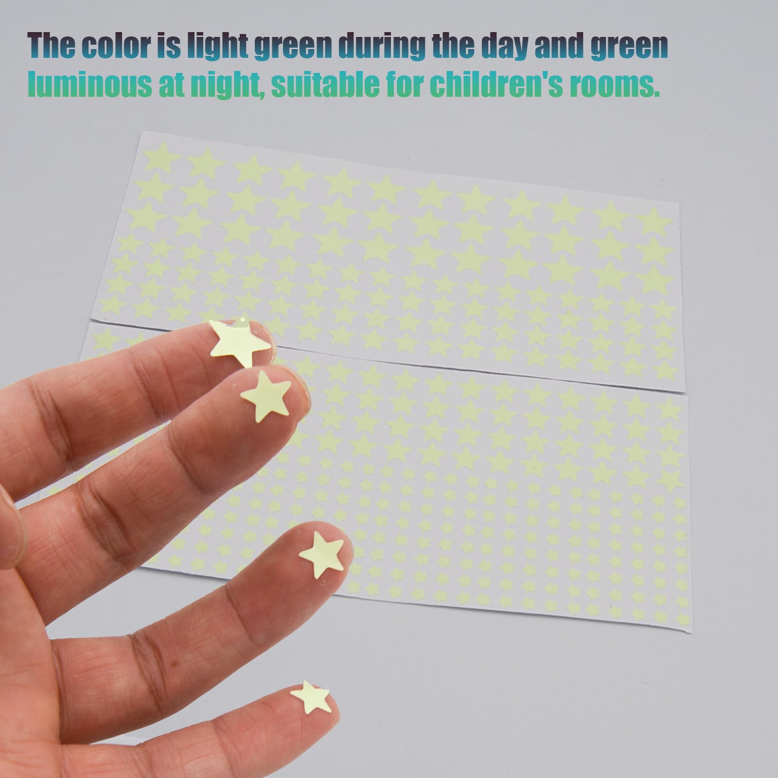 DKDDSSS 563 Pcs Glow in The Dark Star, Glow in The Dark Stars, Glow in The Dark Stickers, Luminous Stars Wall Stickers - Image 3