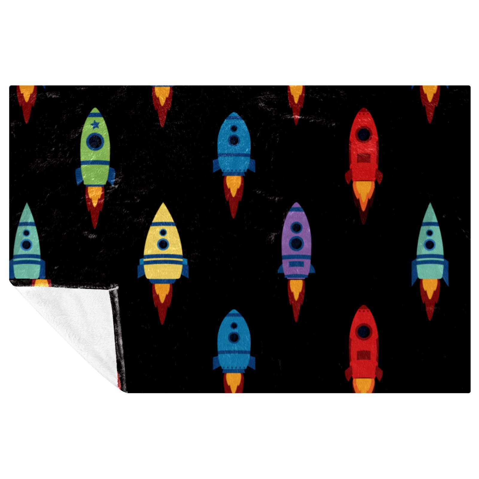 Couverture douce et chaude vaisseau spatial 150x100 cm