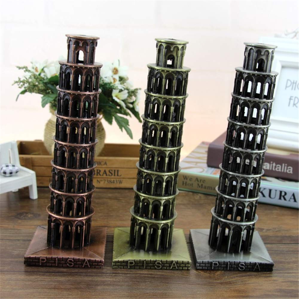 Modellino Torre Di Pisa In Metallo - 15 Cm, Souvenir E Decorazione Per Casa - Foto 10