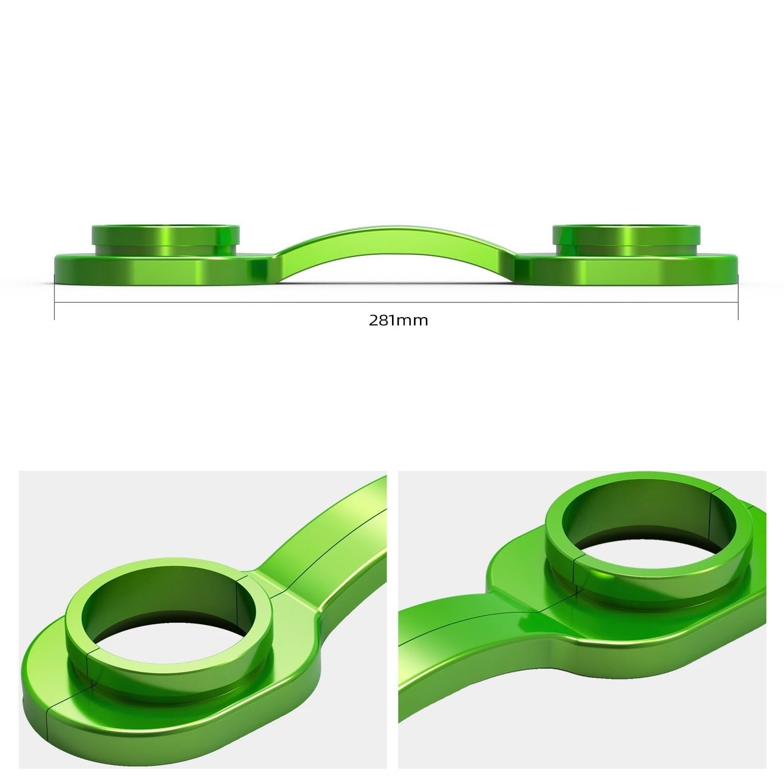 Adatto per Kawasaki KLR650 2008-2024 2023 2022 2021 2020 Moto Forcella Anteriore Brace Stabilizzatore protezione forcella(Green)