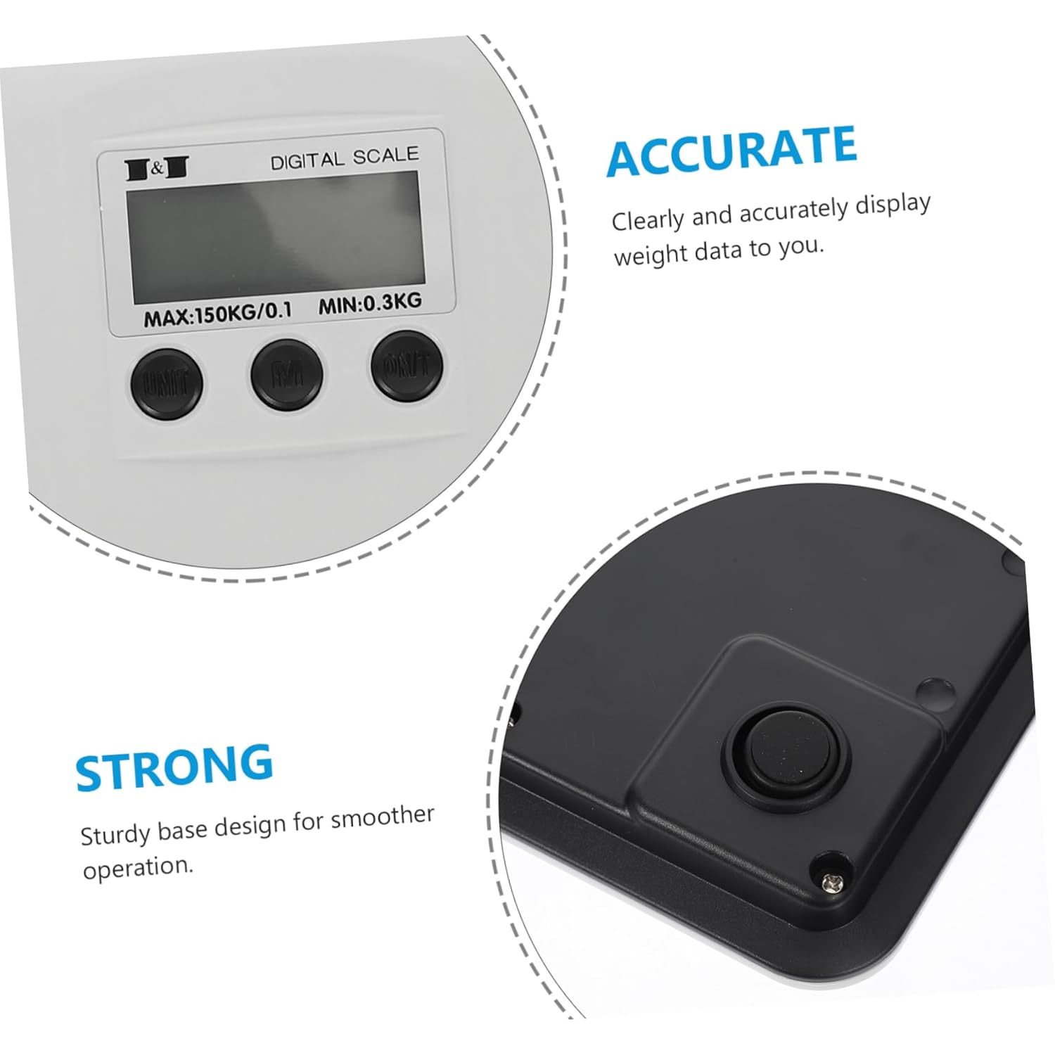 BESPORTBLE Electronic Scale Multi Function Digital Display Weight Scale for Pets More Capacity Accurate LCD Saving Design No Batteries Required