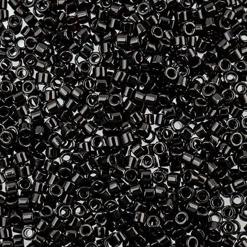 Miyuki Delica 11/0 - Black Opaque DB0010-250gms Bag of Japanese Glass Beads Bulk Bag of Japanese Glass Beads