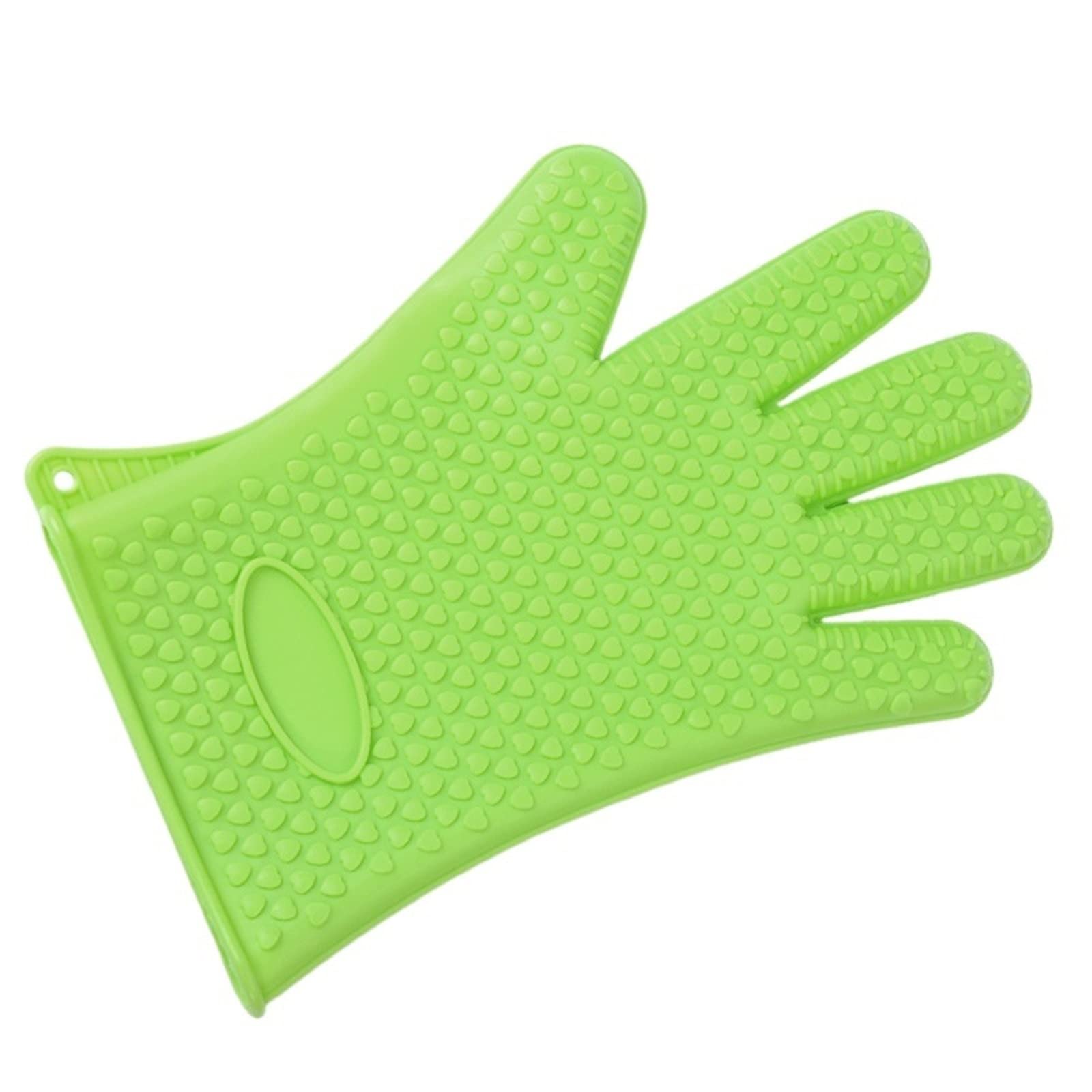 Gants en Silicone résistants à la Chaleur for Barbecue, Gants de Cuisine, de pâtisserie, de Barbecue(Green)