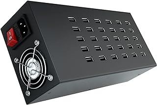 Charging Station for Multiple Devices, 30 Port 300W USB Charging Station, 30-in-1 USB Charging Hub, Multiple USB Charging Station for iPhone, iPad, Samsung, Tablets, and Other Electronics