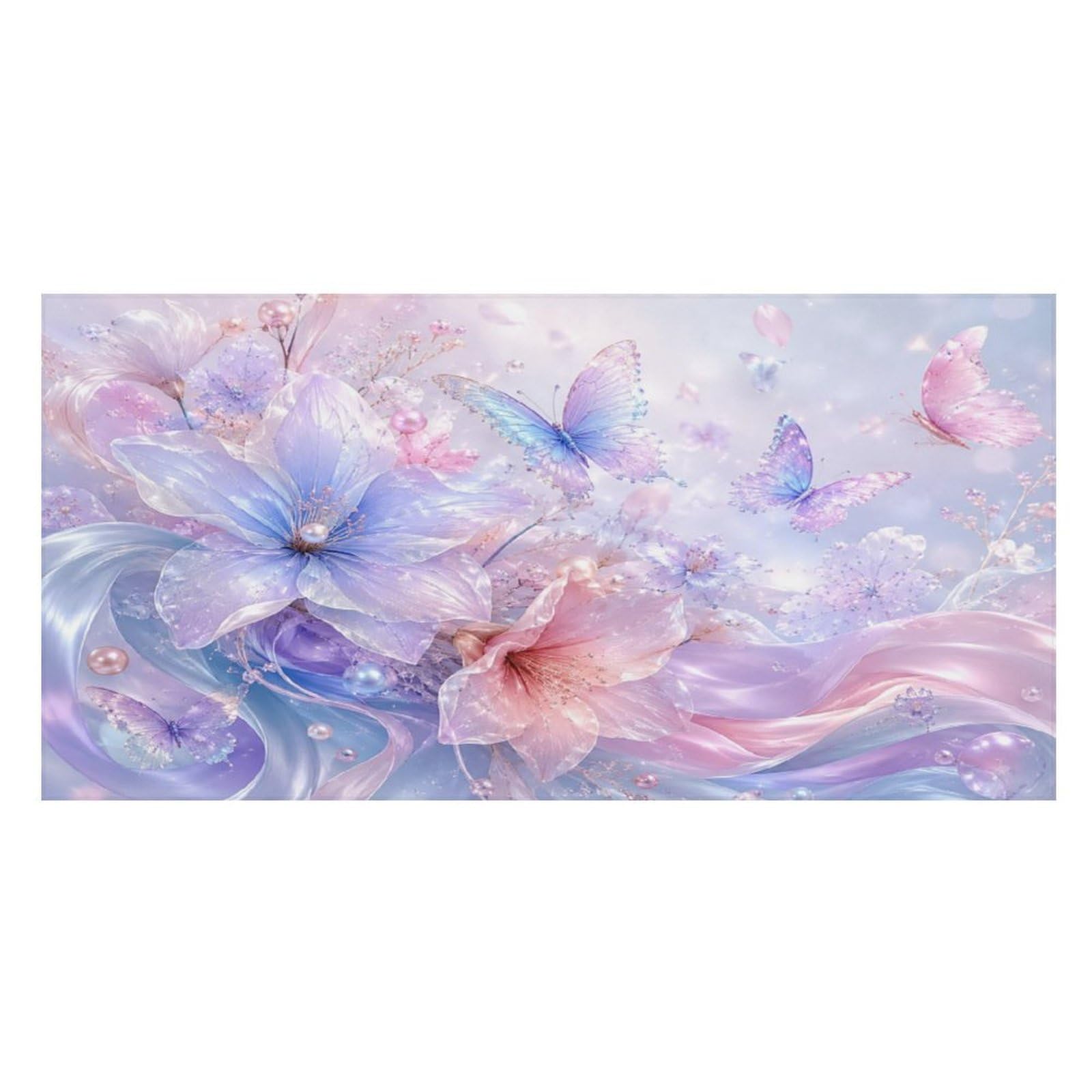 Anceky Floral Butterflies Pastel Dreams Oversized Beach Towel Quick Dry Sand Free Microfiber Travel Towel Lightweight Multi Purpose Beach Blanket Pool Gym Bath Towel 63x31 in