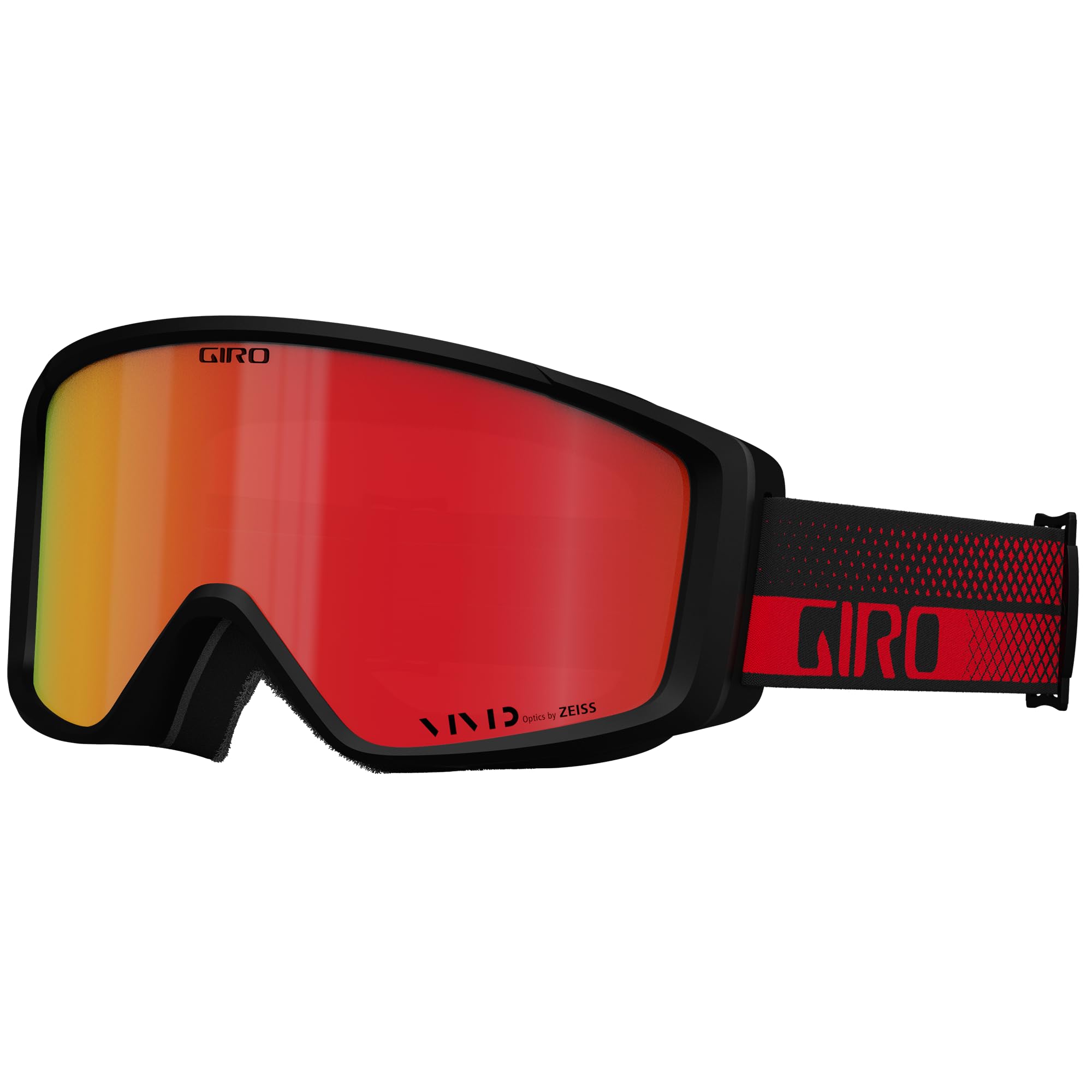 Giro Index 2.0 OTG Ski Goggles - Snowboard Goggles for Men, Women & Youth - Red Flow Strap with VIVID Ember Lens โ image 1