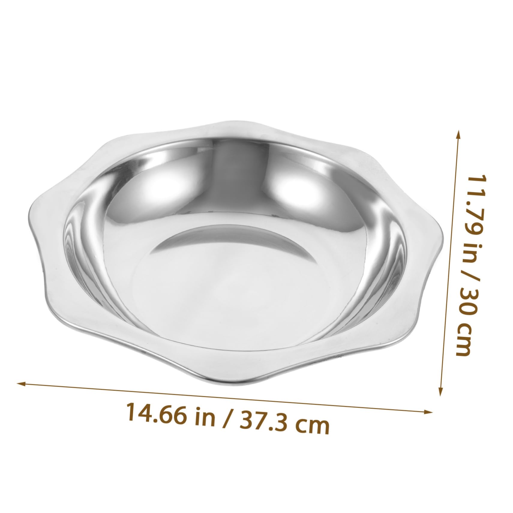 Alipis Stainless Steel Dry Pot for Ramen and Cooking Multi Function Paella Pan Capacity for Stovetop Open Flame for Family Meals