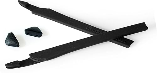 BanTheRay - Juego de almohadillas de silicona para los oídos y la nariz para gafas Oakley Crosslink Pro, color negro