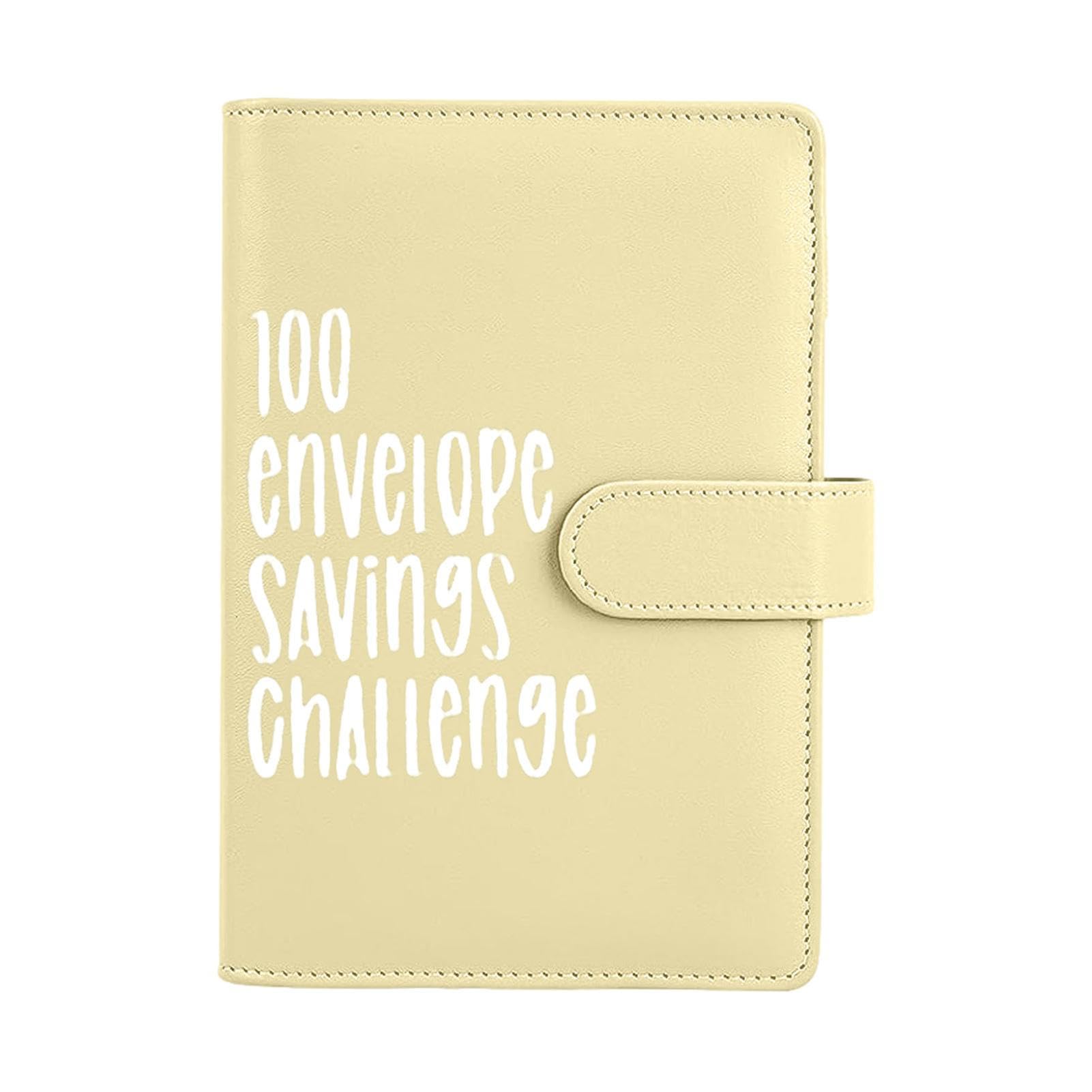 100 Envelope Challenge Binder - Budget Binder Money Saving Wallet, Savings Binder, A5 Budget Book, Money Organizer for Cash Bills Coupon Card, Cash Stuffing Wallet for Budgeting and Saving Money