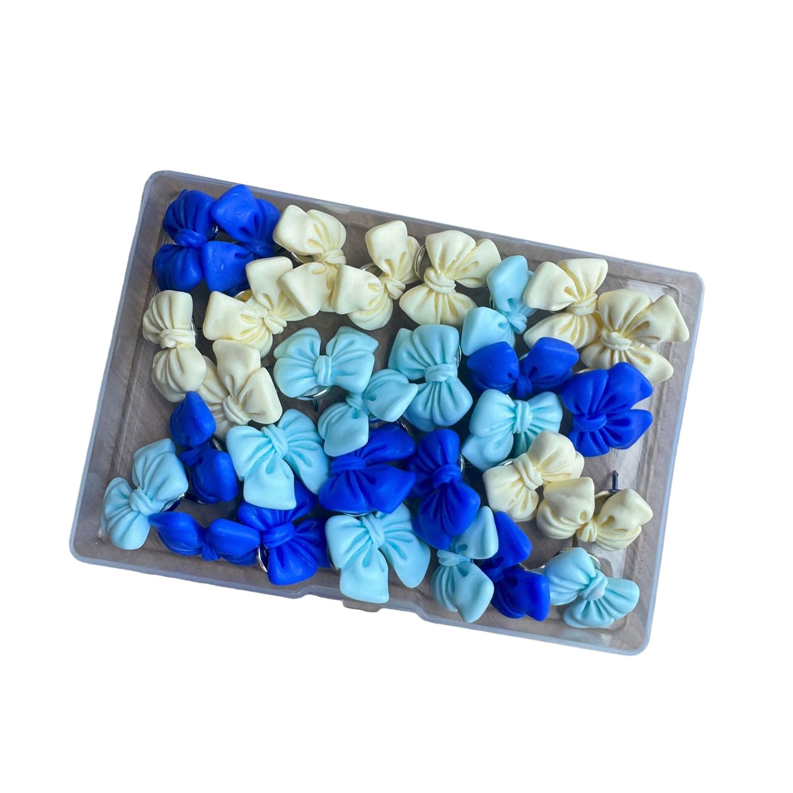 50Pcs Bowknot Theme Push Pins Set Colorful Bowknot Design Thumbtacks Decorative Tacks Set with Storage Container Decorative Thumb Tacks Craft Thumbtacks