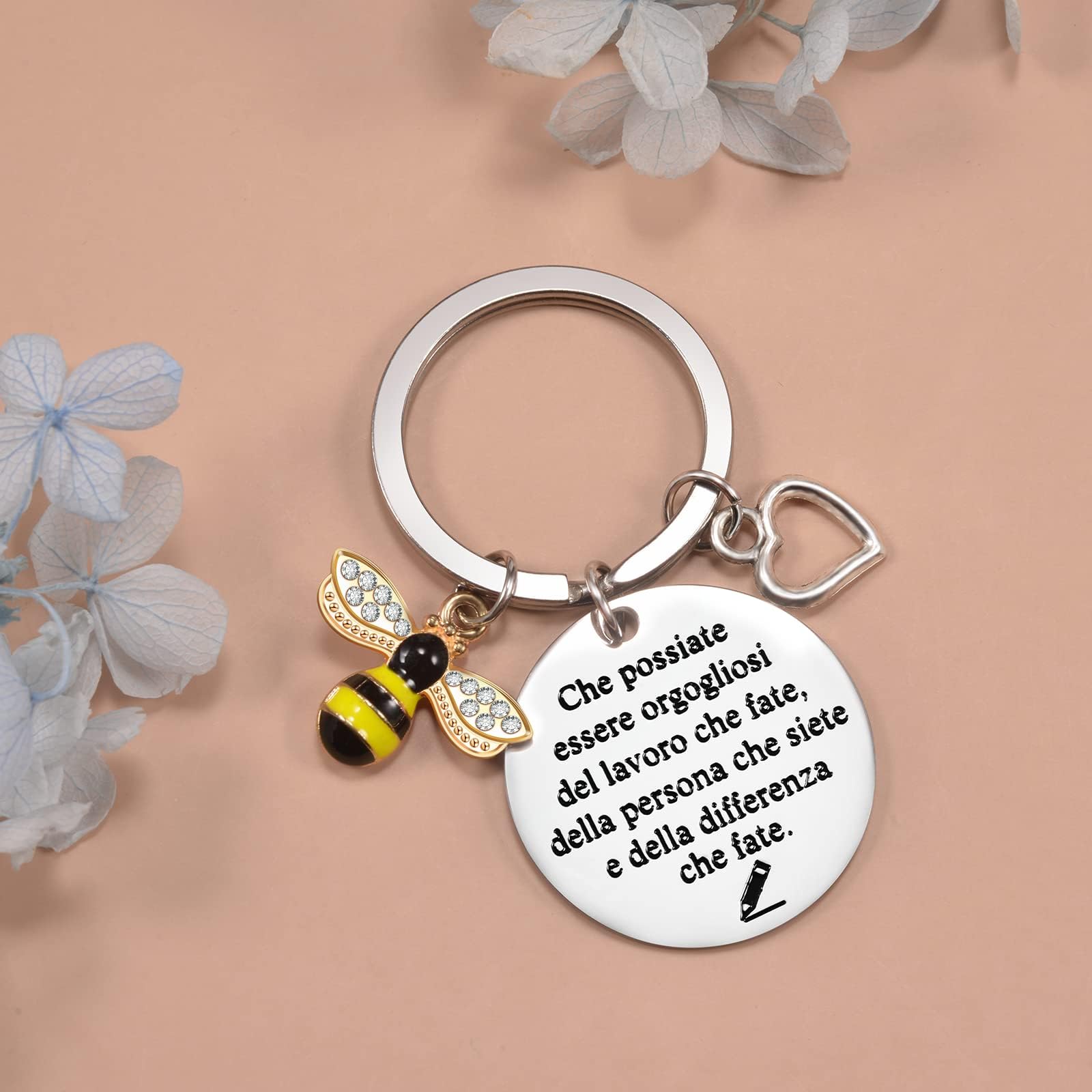 BOCHOI Portachiavi Regalo per Insegnanti Regalo di Laurea per Insegnanti Fine Anno