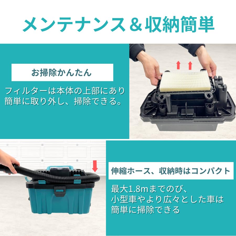 Amazon.co.jp: マキタ Makita 対応 コードレス 集塵機 乾湿両用