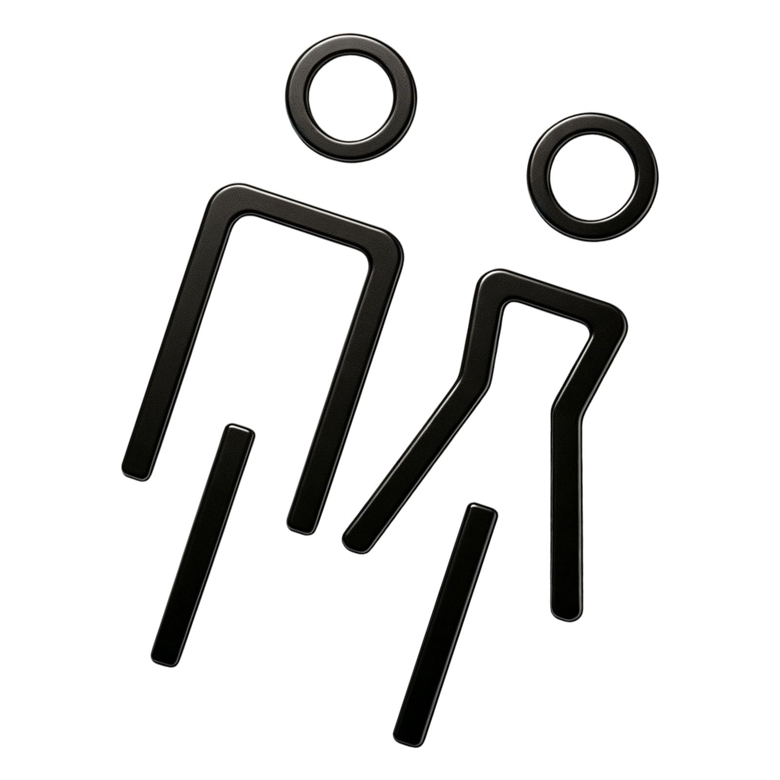 ZEPFJHE Restroom Entrance Sign Set Acrylic Male Female Symbols, Raised Adhesive-Backed Markers for Bathroom Doors and Washrooms Toilet Door Sign Set Acrylic Male Female Symbols