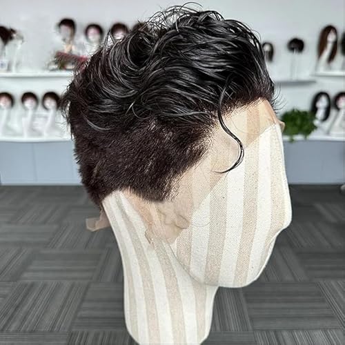 YiXing Hair Cut Male Wig Pre Styled Full Lace Wig