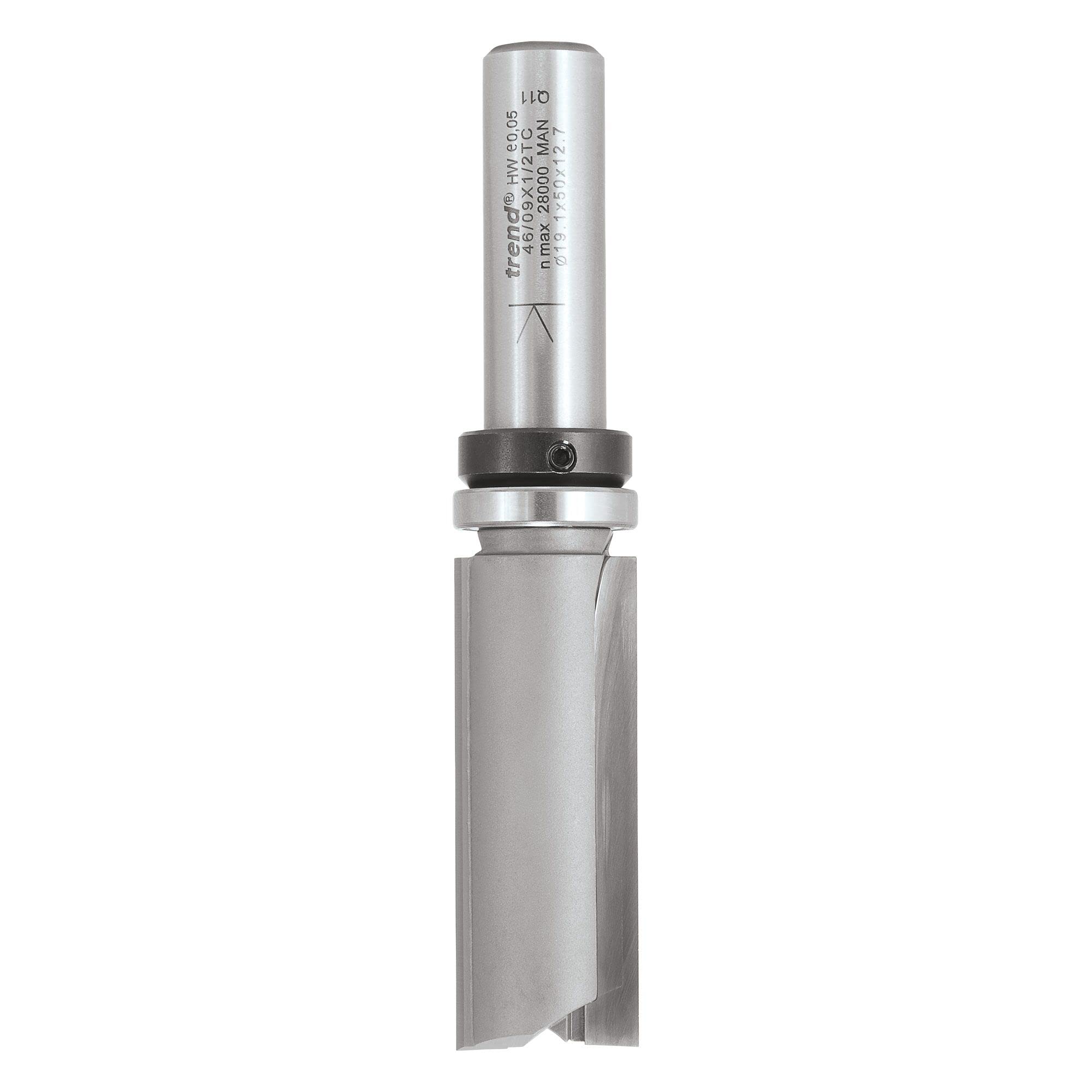 Trend Profesional Perfilador, mango de 1/2 pulgada, diámetro de 19 mm, longitud de corte de 50 mm, guiado por rodamiento, metal duro (TCT), 46/09X1/2TC