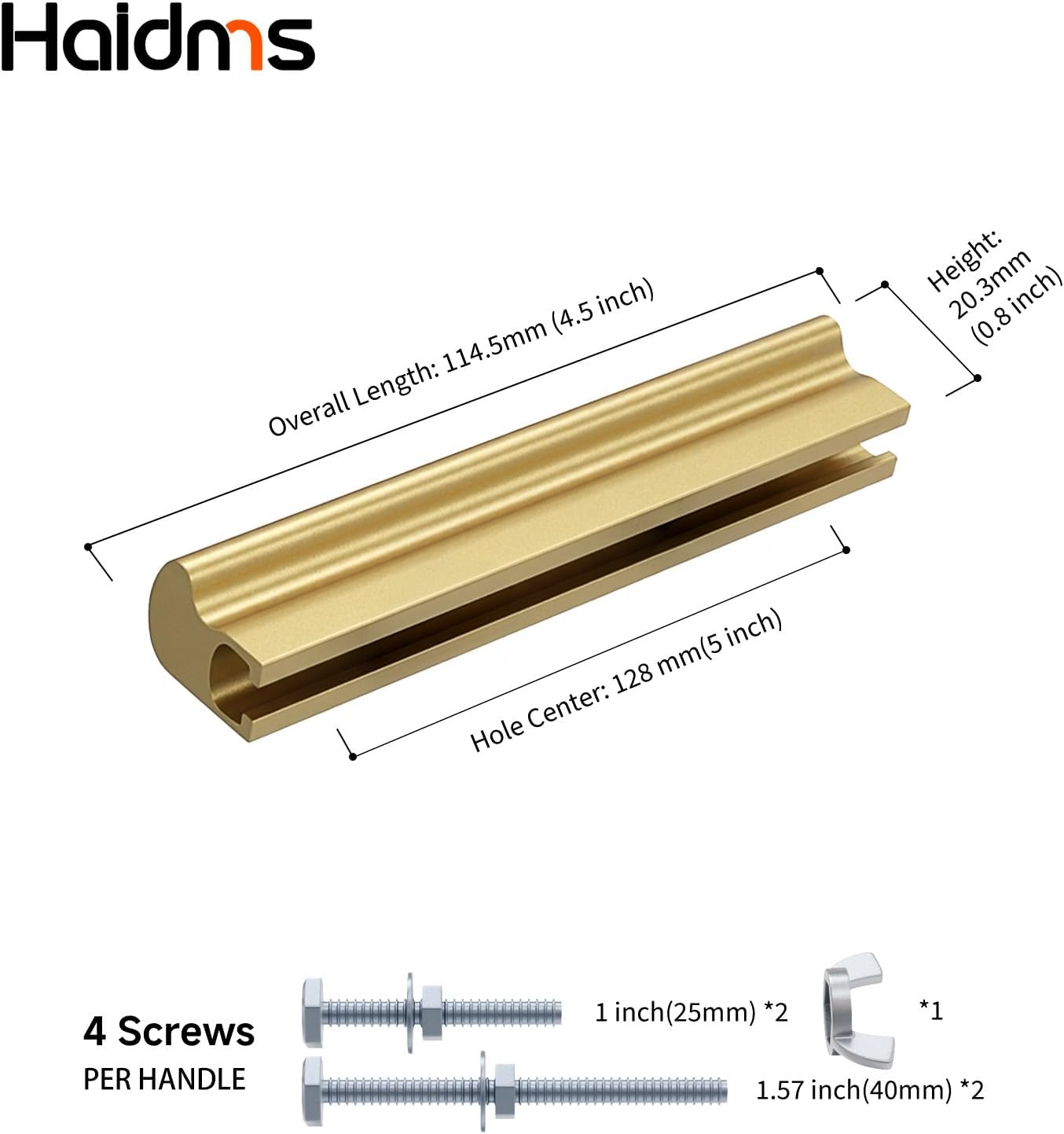 10 Pack Gold Adjustable Cabinet Pulls, 1" to 4" (25-102mm) | Sturdy Aluminum, Rustproof, Smooth Edge, Ideal for Cabinets, Drawers, and Furniture, Mounting Screws Included