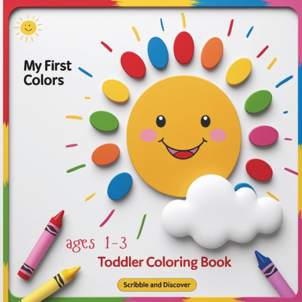 My First Colors: Scribble & Discover: A Coloring book for Toddler ; Fun with Numbers, Letters, Shapes, Colors, and Animals! (Kids Coloring Activity Books)