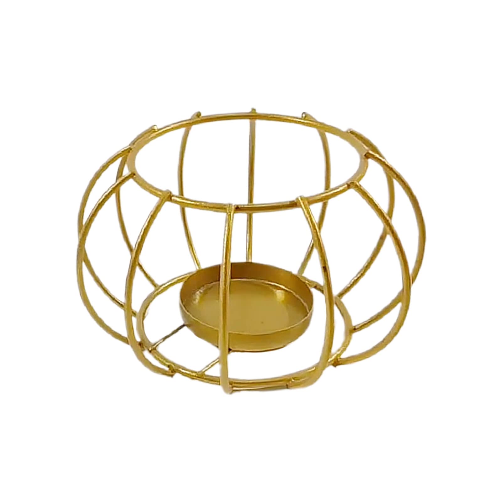 Buxuaaaa Hollow Wrought Iron Holder Metal Decorative Candlestick Ornament for Home Bedroom Living Room Decor Present Metal Holders for Pillar Candles
