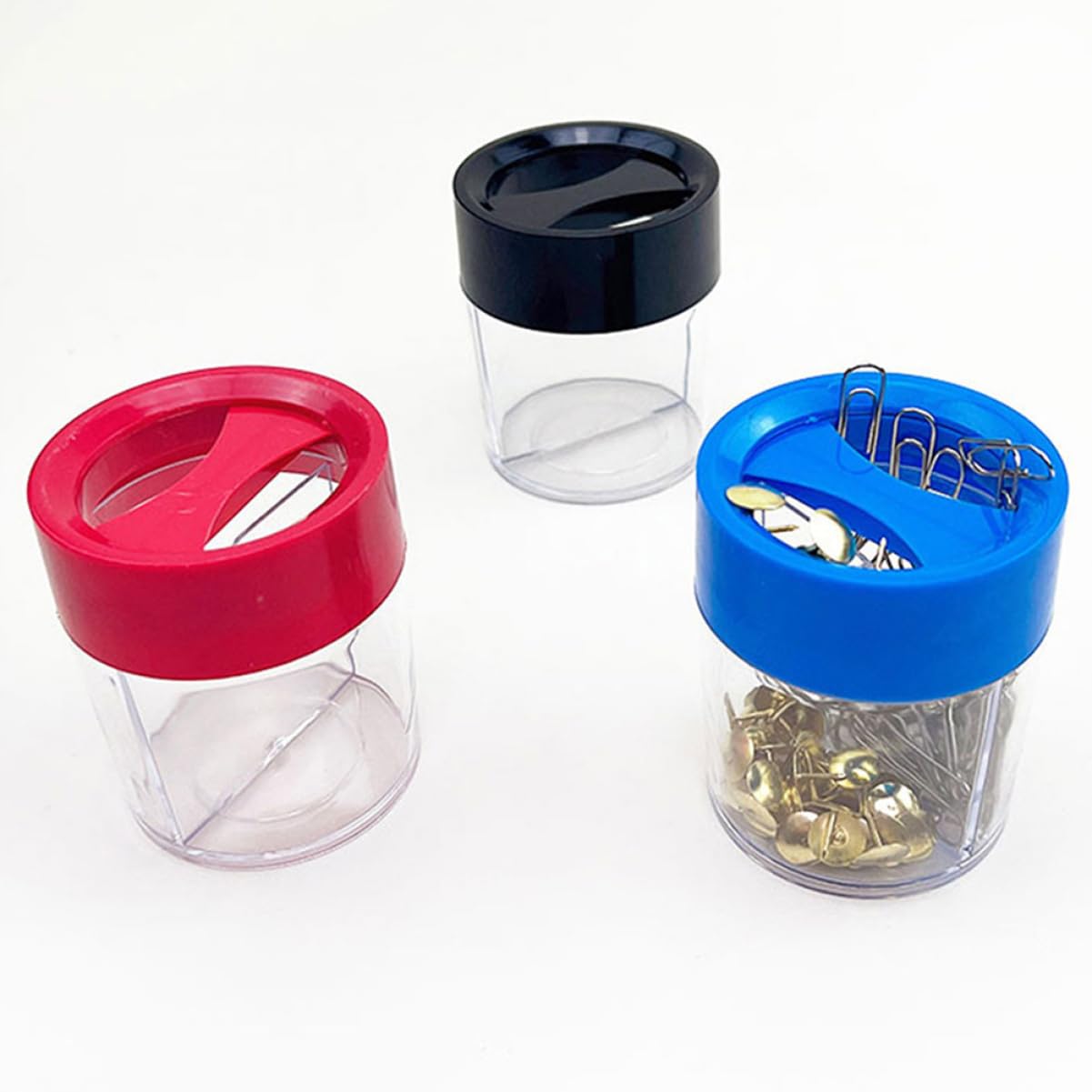 Operitacx 4 Set Porta Graffette Portaoggetti Per Clip Portaoggetti Per Fermagli Magnetico Clip Magnetica Vassoio Organizer Da Scrivania Cassetto Raccoglitori Distributore Di Clip 4 Pezzi * 4