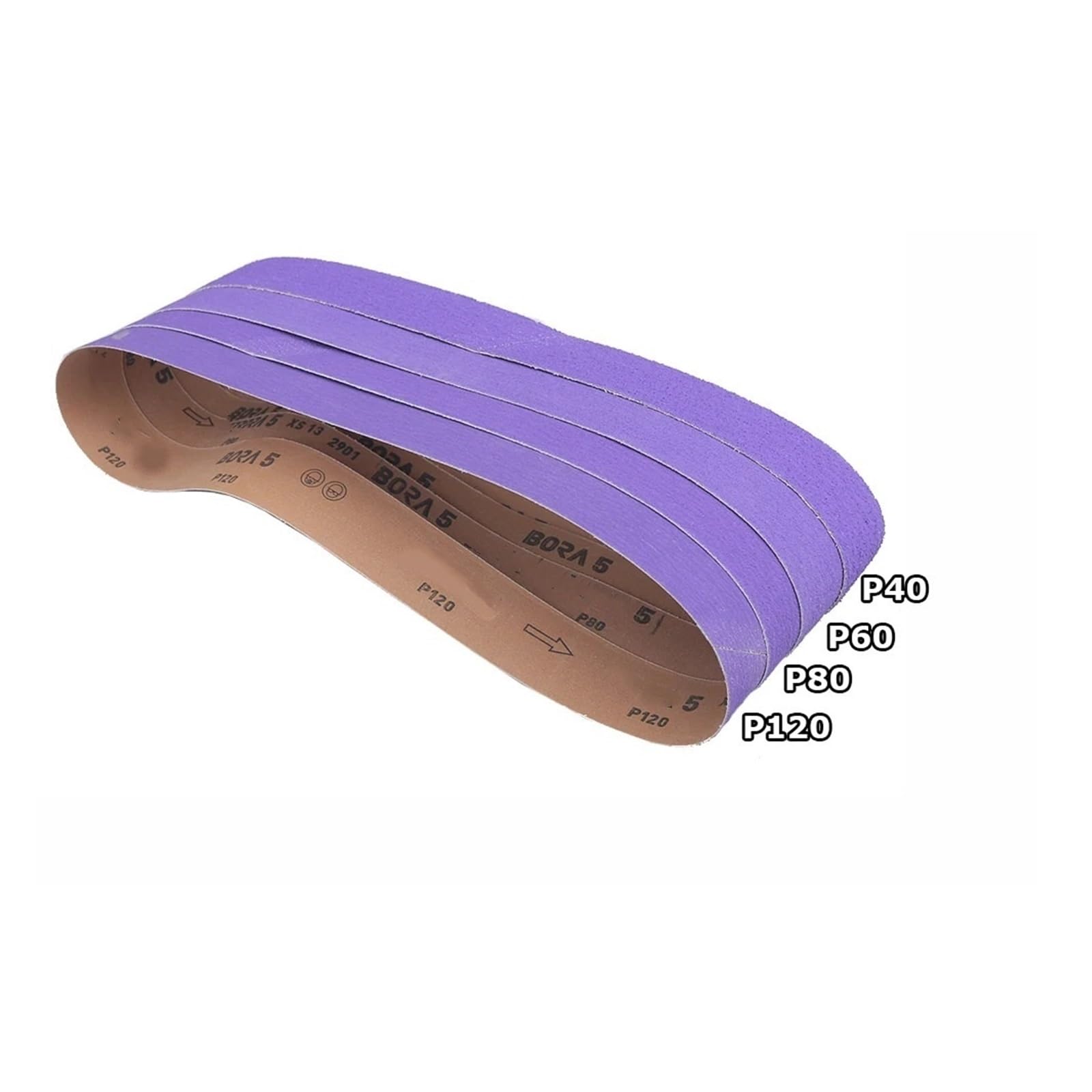 4 Stück 1067 x 25/50 mm BORA5 Keramik-Schleifband 1"/2" x 42"Messermacher Bandschleifer-Zubehör(2x42 inch P40x4pcs)