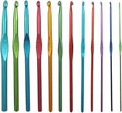 Kit 12 Agulhas De Crochê Alumínio OT20-173