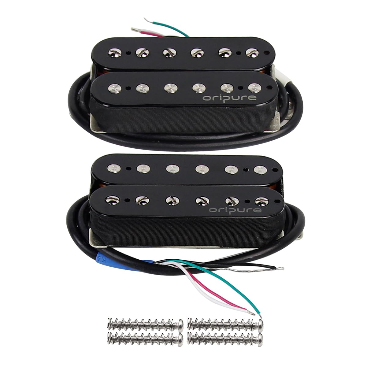 OriPure Alnico 5 Guitar Double Coil Humbucker Neck 7.2K+ Bridge 8.4K Pickups for Electric Guitar Parts Black