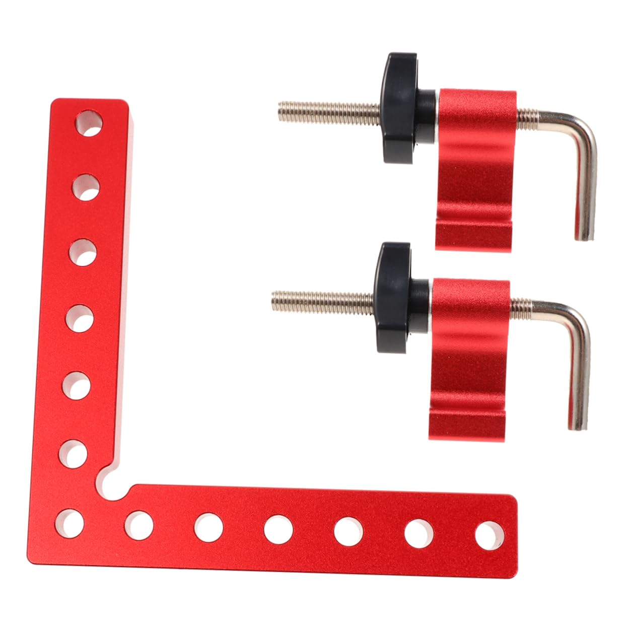 KALLORY Woodworking Precision Tool Degree Aluminum Alloy Square Ruler High Strength Clamp Safe for Hands Mm