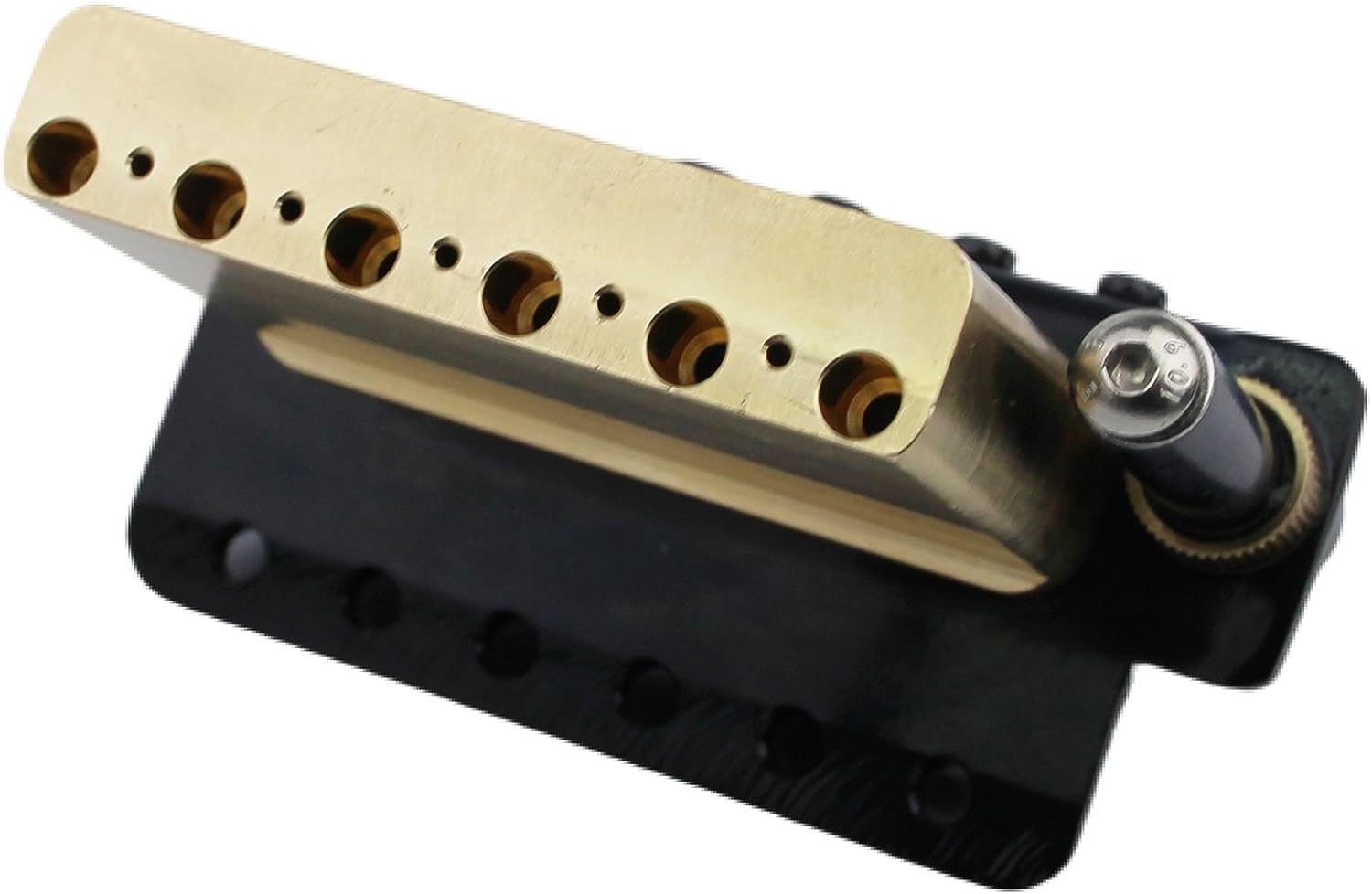 Guyker Guitar Tremolo Bridge String Spacing 10.8MM with Tremolo System Saddle And Brass Block & Spring and Claw, Pop-In Vibrato Bar, Complete Install Kit, GG1013A Black