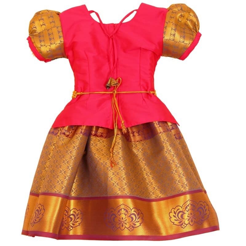 Image of GIRLS TRADITIONAL PATTU PAVADAI (LWSY - $P)
