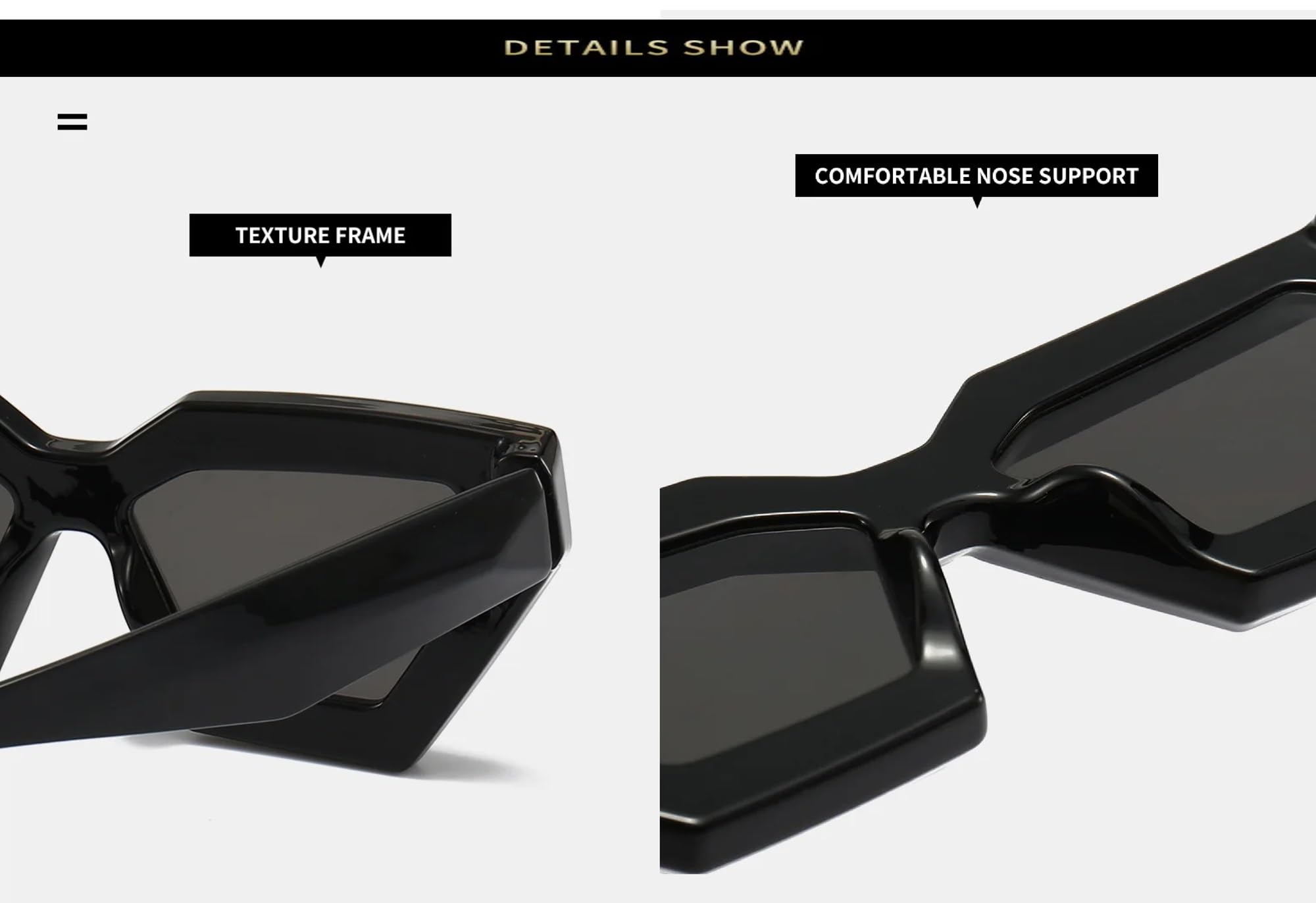 AUGEN Moderne Katzenaugen-Sonnenbrille, Kunststoff, Unisex, UV-400-geschützt, Größe M (179)