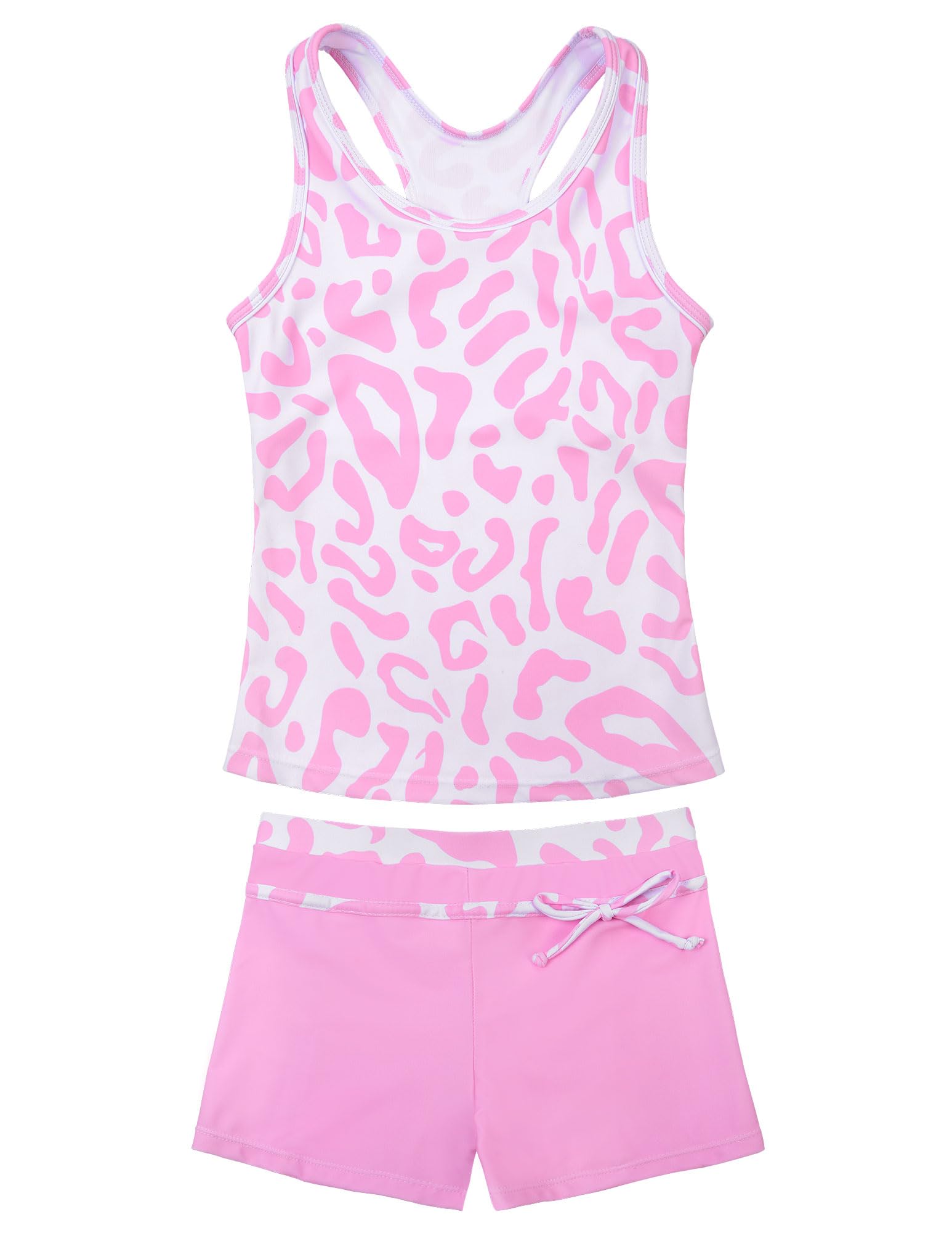 JerrisApparel Little Girls' Summer Two Piece Boyshort Tankini Kids Swimsuit
