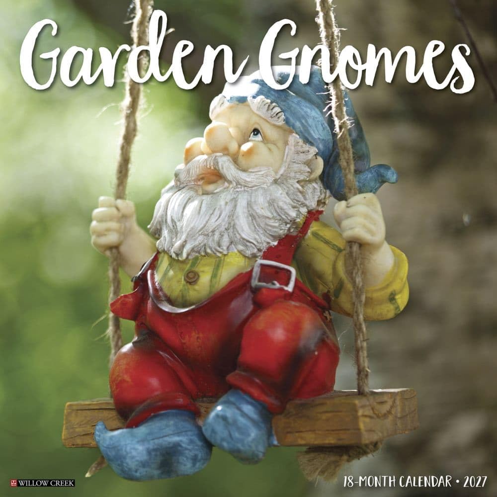 Willow Creek Press, Garden Gnomes 2027 Wall Calendar