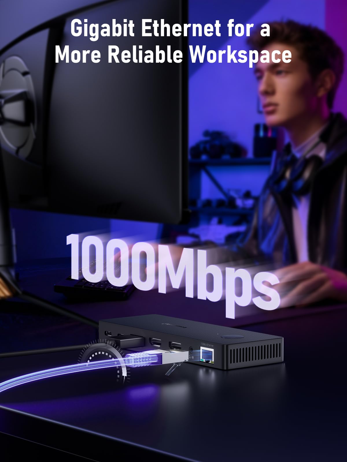 Lemorele Station d'accueil Triple Affichage USB-C Double Moniteur 13 en 1 avec 2 * HDMI 4K, DP/DisplayPort, 4 * USB, USB-C 3.0, PD 100 W, SD/TF, Audio/Mic pour Dell, HP, Lenovo, etc